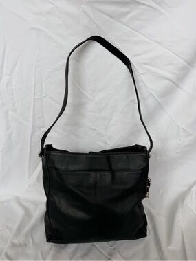 Classic Black Genuine Leather Shoulder Bag